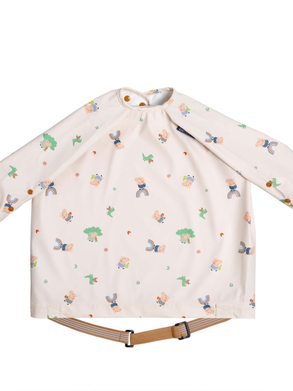 BiBADO Long Sleeve Coverall Weaning Bib George Peppa Pig 6-36 Months Waterproof